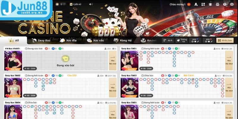 Onsexy Casino JUN88 là điểm đến lý tưởng cho những người yêu thích cá cược