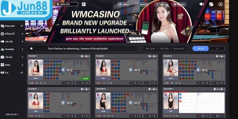 WM là nhà cung ứng game với mục tiêu phát triển Casino trực tuyến toàn cầu